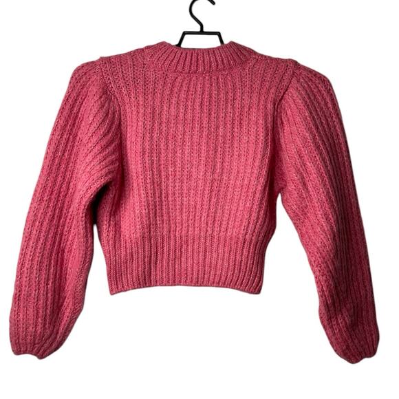 TopShop Cable Knit Cropped Sweater Size 4-6 Small New - Picture 10 of 12